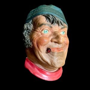 Vintage Bossons Chalkware Boatman Fisherman Figure Head   England 1967